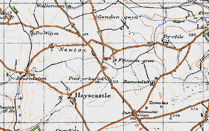 Old map of Pont-yr-hafod in 1946