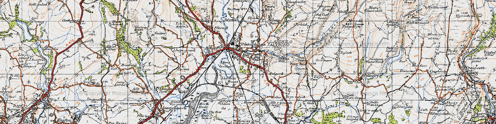 Old map of Pontarddulais in 1947