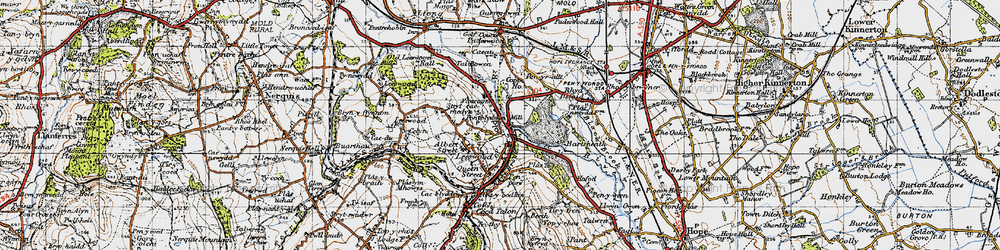 Old map of Pontblyddyn in 1947