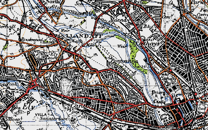 Old map of Pontcanna in 1947