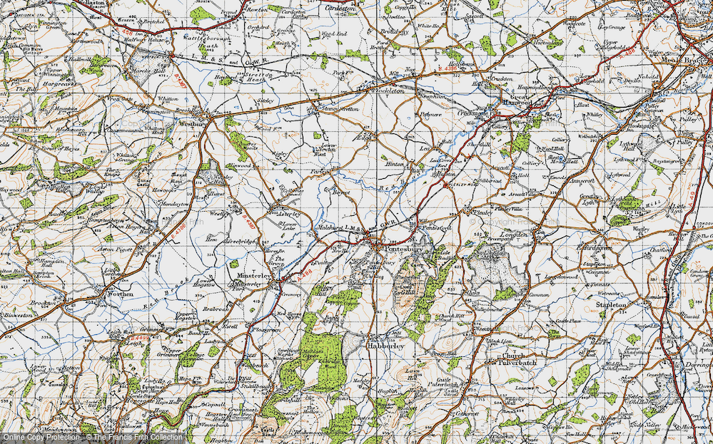 Old Map of Pontesbury, 1947 in 1947