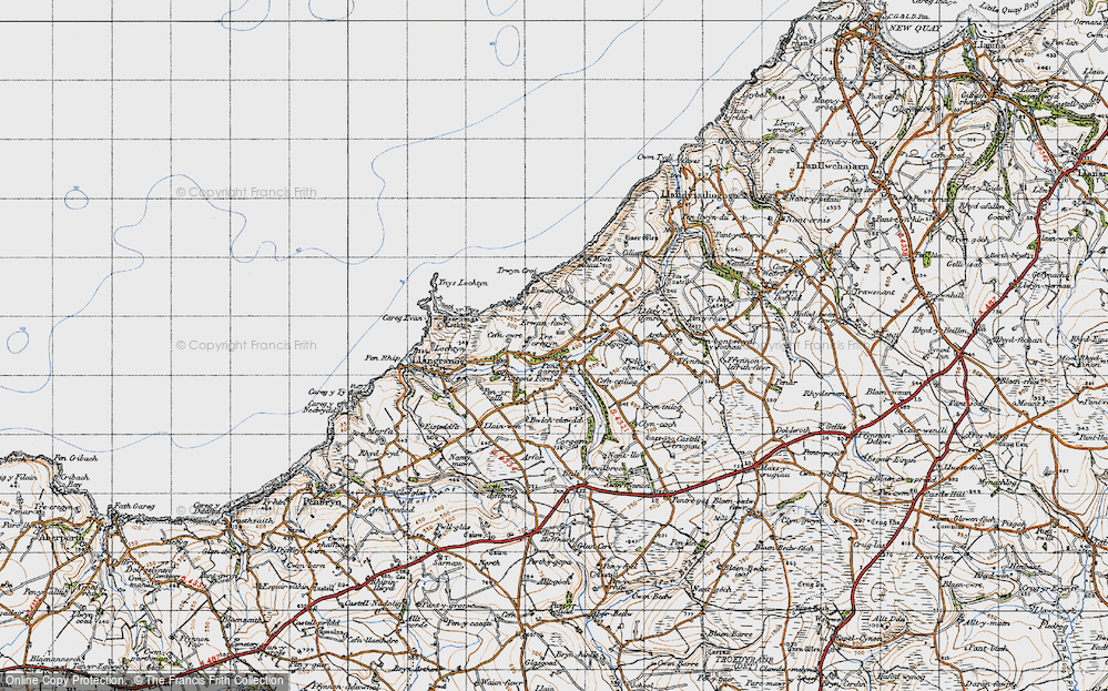 Old Map of Pontgarreg, 1947 in 1947
