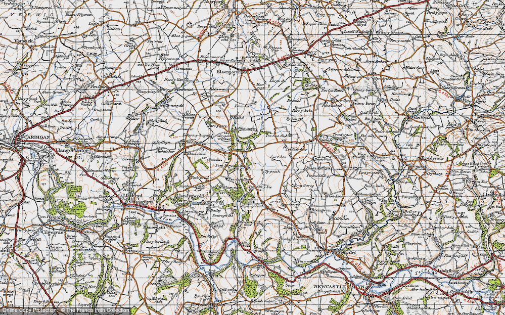 Old Map of Ponthirwaun, 1947 in 1947