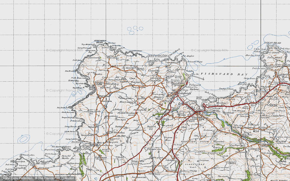 Old Map of Pontiago, 1947 in 1947