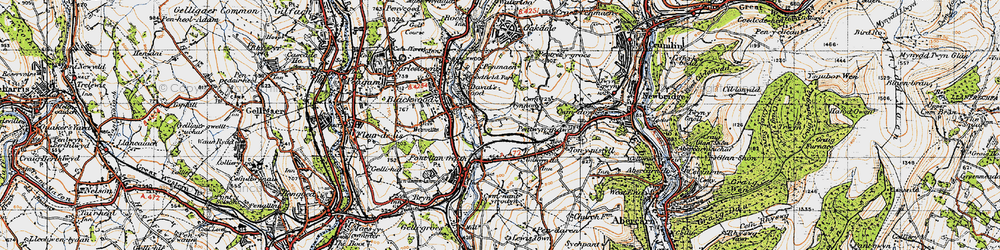 Old map of Pontllanfraith in 1947