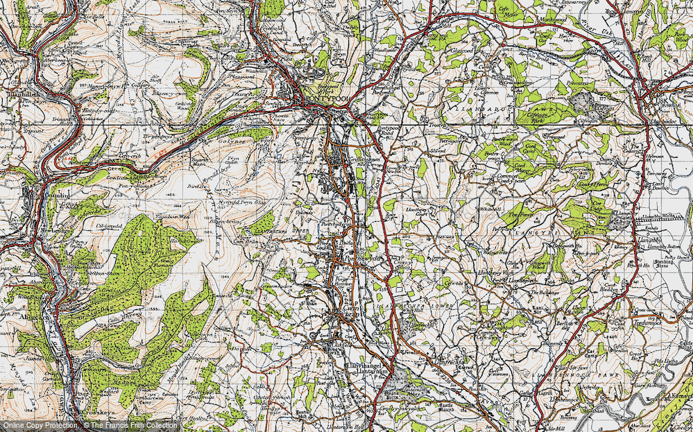 Old Map of Pontrhydyrun, 1946 in 1946