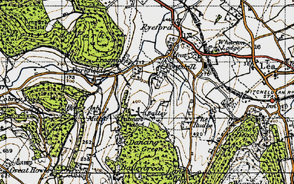 Old map of Bartwood in 1947