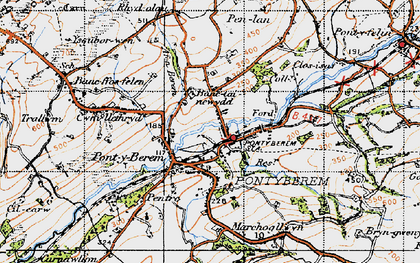 Old map of Pontyberem in 1946