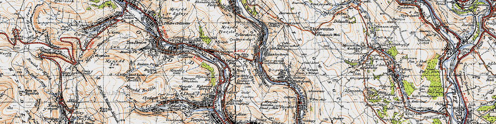 Old map of Pontygwaith in 1947