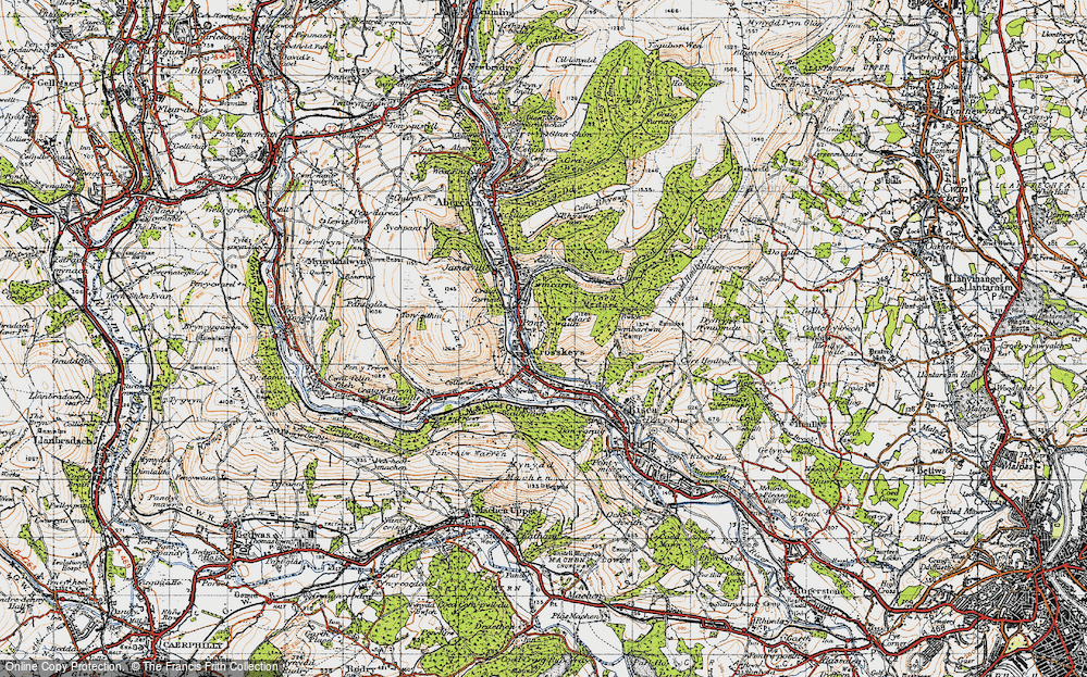 Old Map of Pontywaun, 1947 in 1947