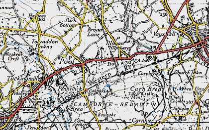 Old map of Pool in 1946