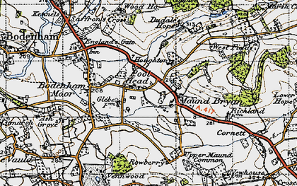 Old map of Pool Head in 1947