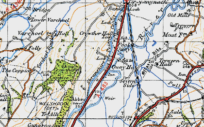 Old map of Pool Quay in 1947