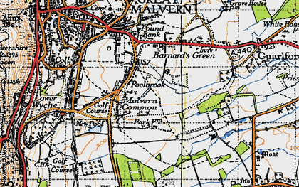 Old map of Poolbrook in 1947