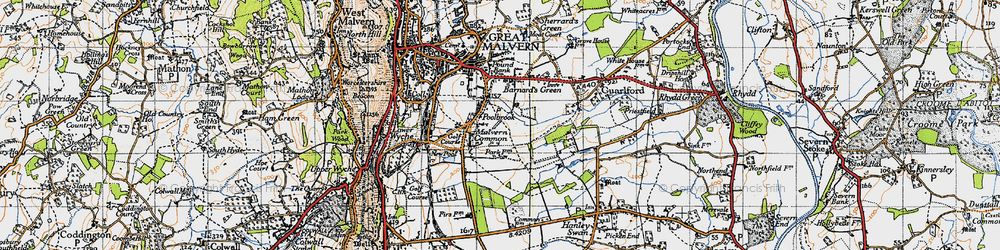 Old map of Poolbrook in 1947