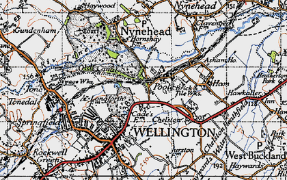 Old map of Poole in 1946