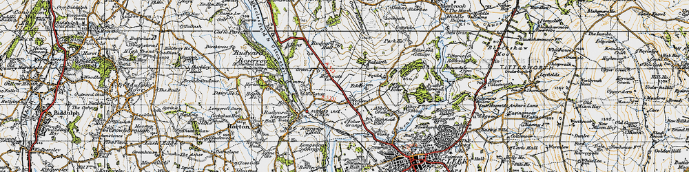 Old map of Poolend in 1947