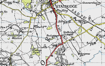 Old map of Poolestown in 1945