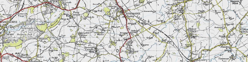 Old map of Poolestown in 1945