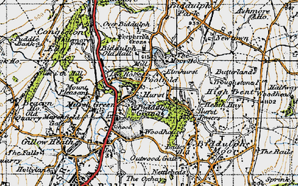 Old map of Poolfold in 1947