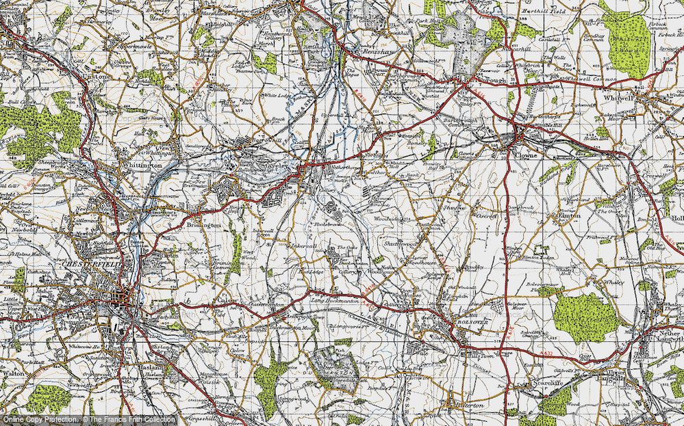 Old Map of Poolsbrook, 1947 in 1947