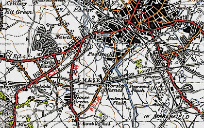 Old map of Poolstock in 1947