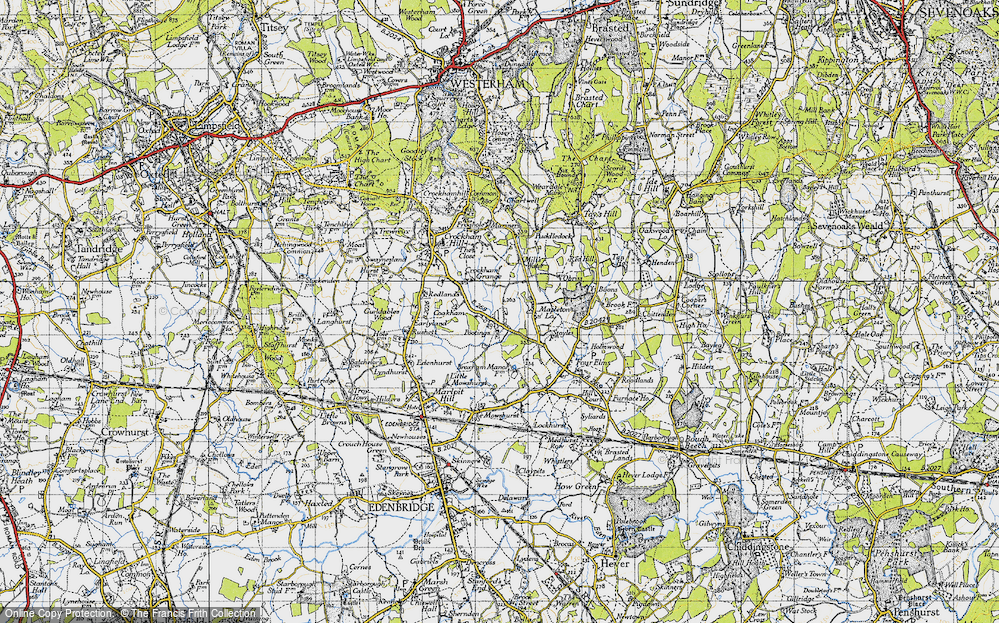 Old Map of Pootings, 1946 in 1946