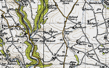 Old map of Popham in 1946