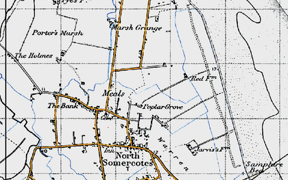 Old map of Poplar Grove in 1946
