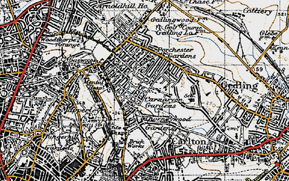 Old map of Porchester in 1946