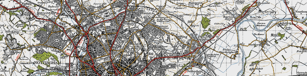 Old map of Porchester in 1946