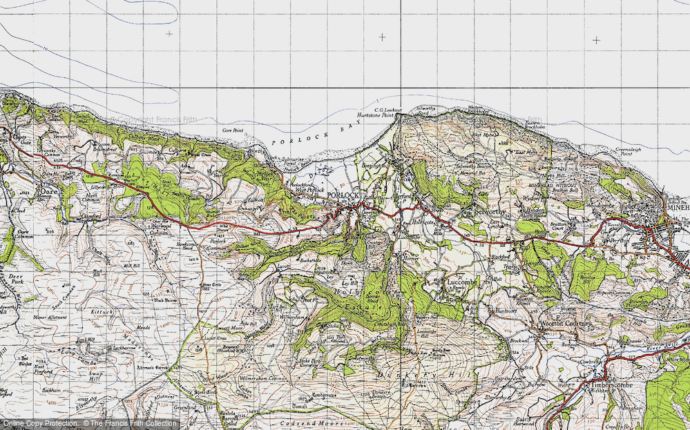 Old Map of Porlock, 1946 in 1946