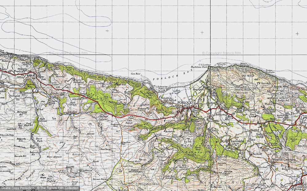 Old Map of Porlock Weir, 1946 in 1946