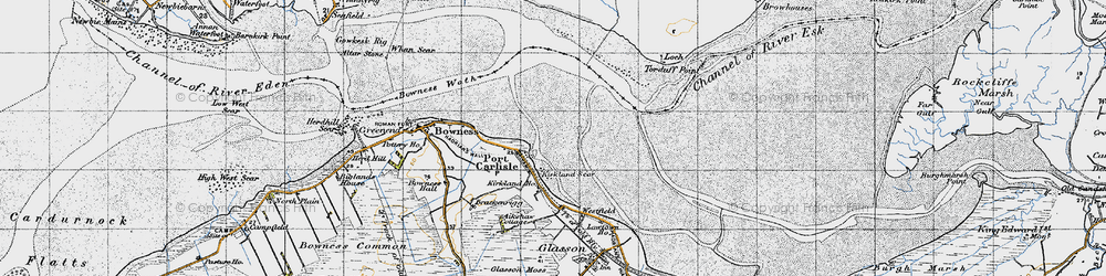 Old map of Port Carlisle in 1947