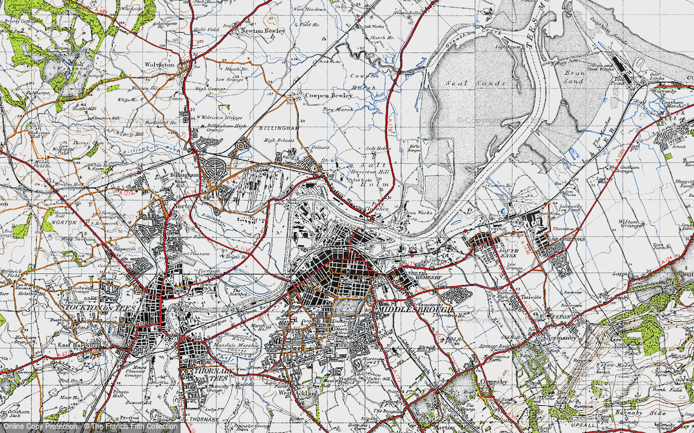 Old Map of Port Clarence, 1947 in 1947