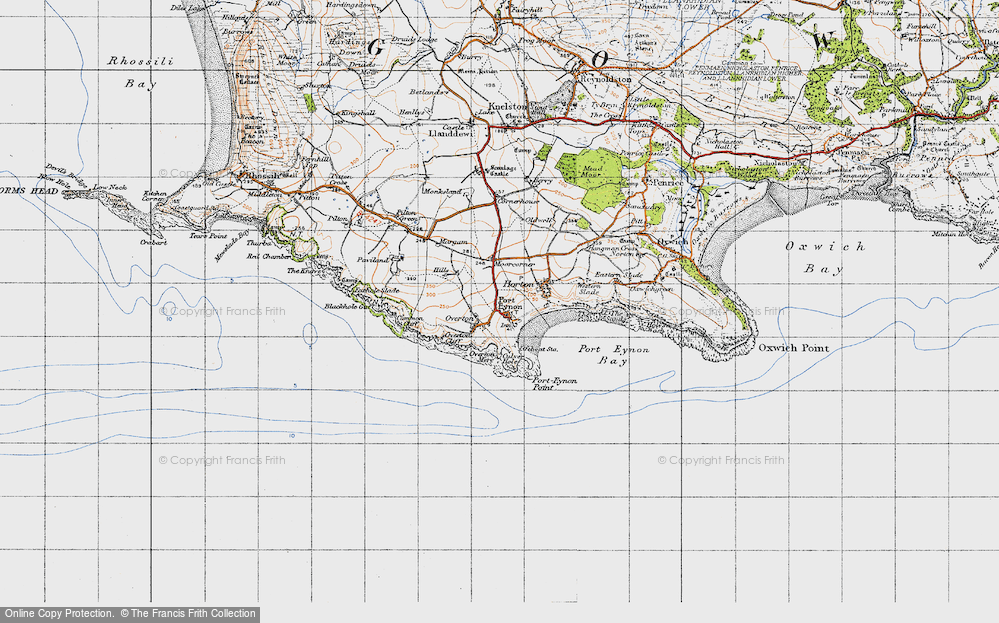Old Map of Port-Eynon, 1946 in 1946