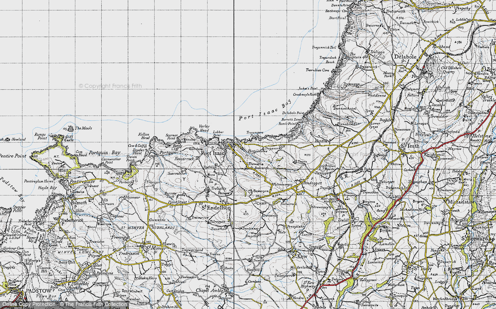 Old Map of Port Gaverne, 1946 in 1946