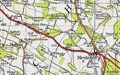 Old map of Port Hill in 1947