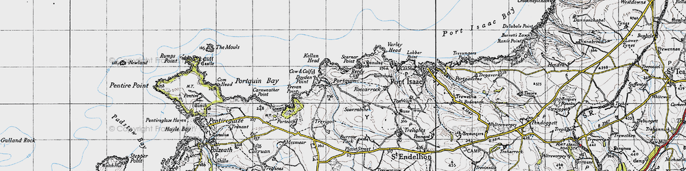 Old map of Doyden Point in 1946