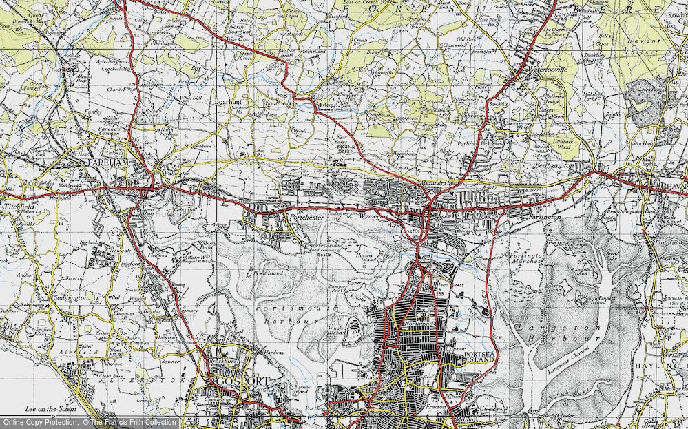 Old Map of Port Solent, 1945 in 1945