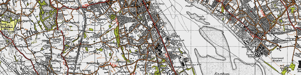 Old map of Port Sunlight in 1947