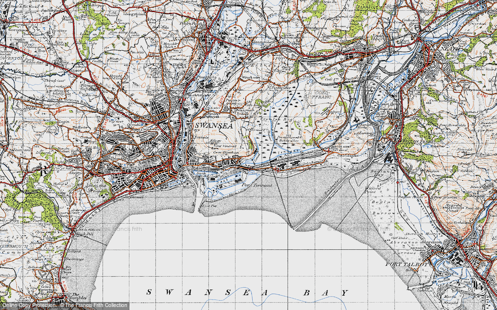 Old Map of Port Tennant, 1947 in 1947