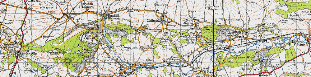 Old map of Portash in 1940