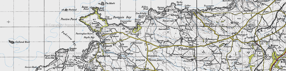 Old map of Porteath in 1946