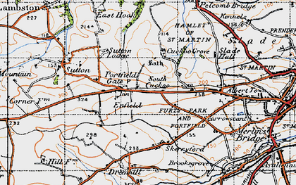 Old map of Portfield Gate in 1946