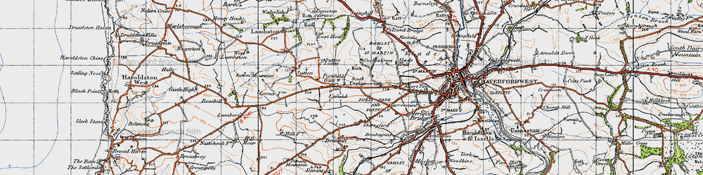 Old map of Portfield Gate in 1946