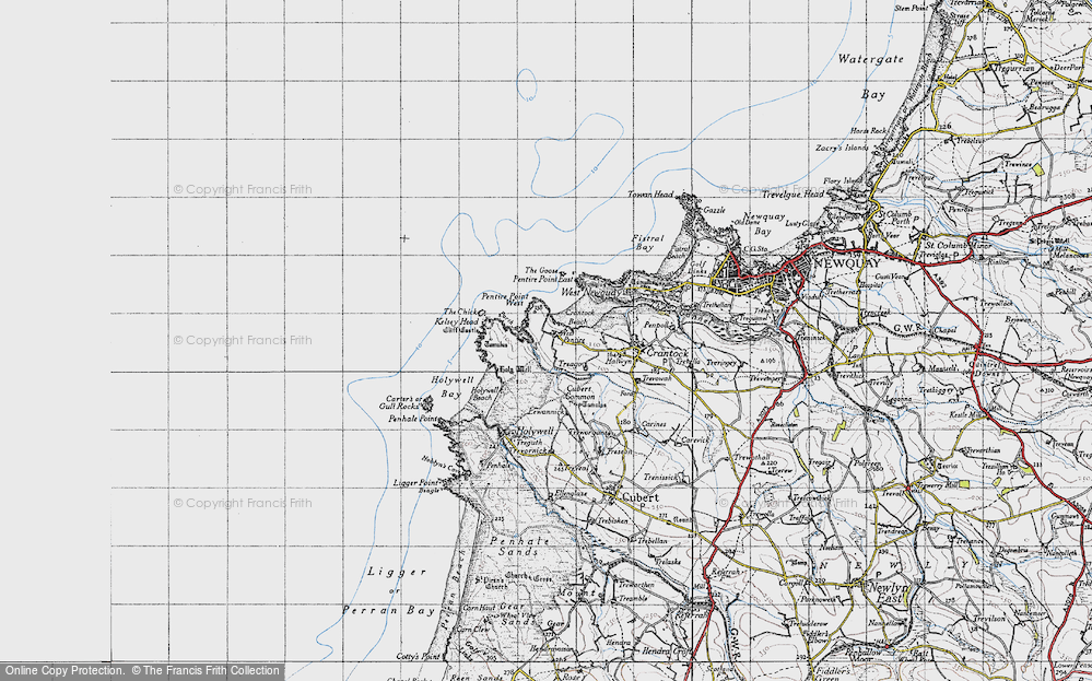 Old Map of Porth Joke, 1946 in 1946