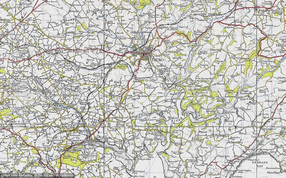 Old Map of Porth Kea, 1946 in 1946