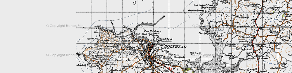 Old map of Porth-y-felin in 1947