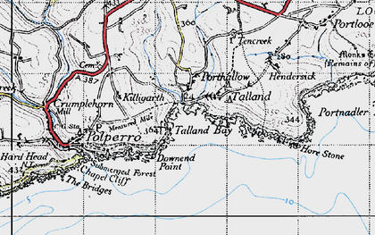 Old map of Porthallow in 1946
